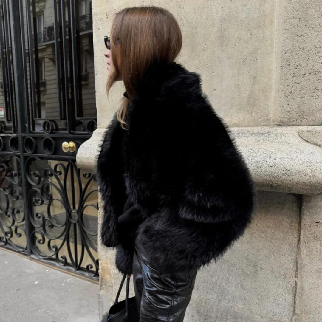 Manteau Long Femme Hiver Chic Avec Col En Fourrure 2