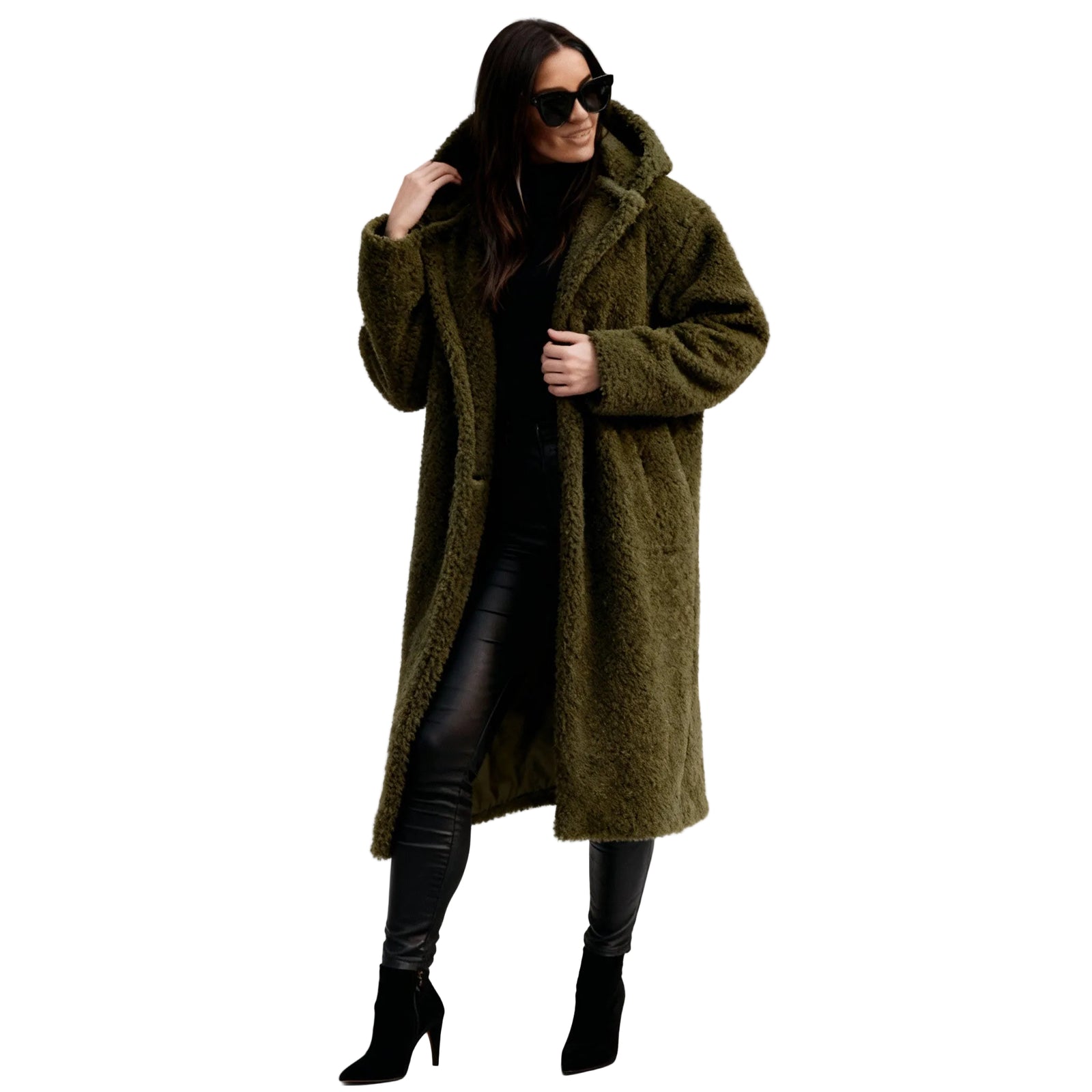 Manteau Long Femme à Capuche Chic 0