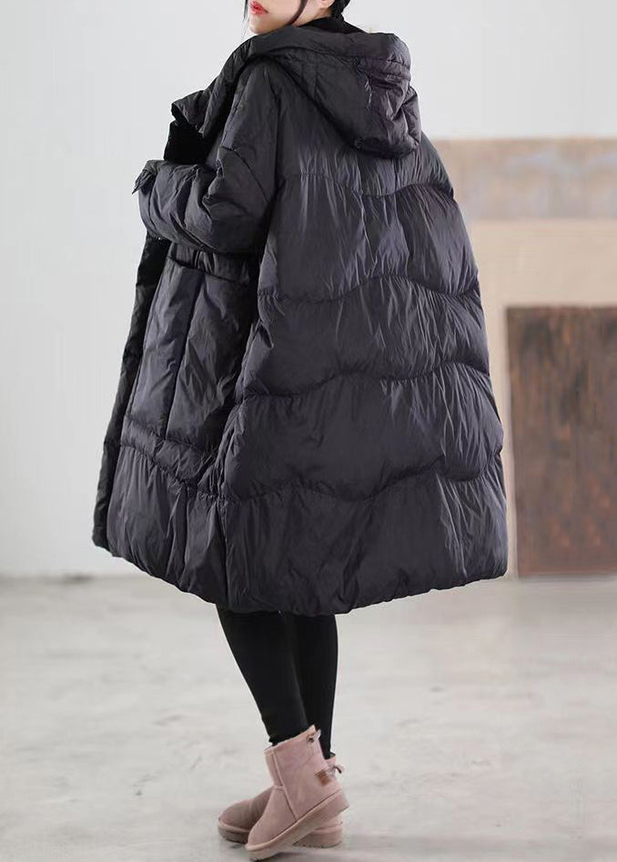 Manteau d'Hiver à Capuche Grande Taille Patchwork 4