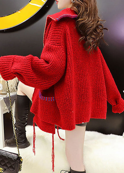 Manteau d'hiver Tricoté Asymétrique 4