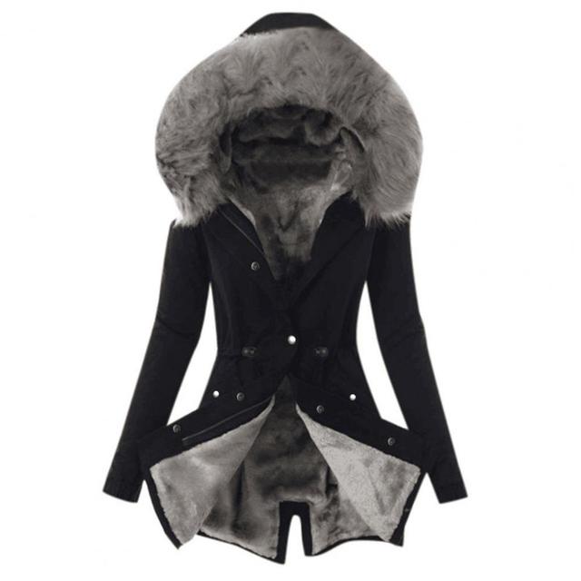 Manteau d'hiver pour femmes en coton et laine 0