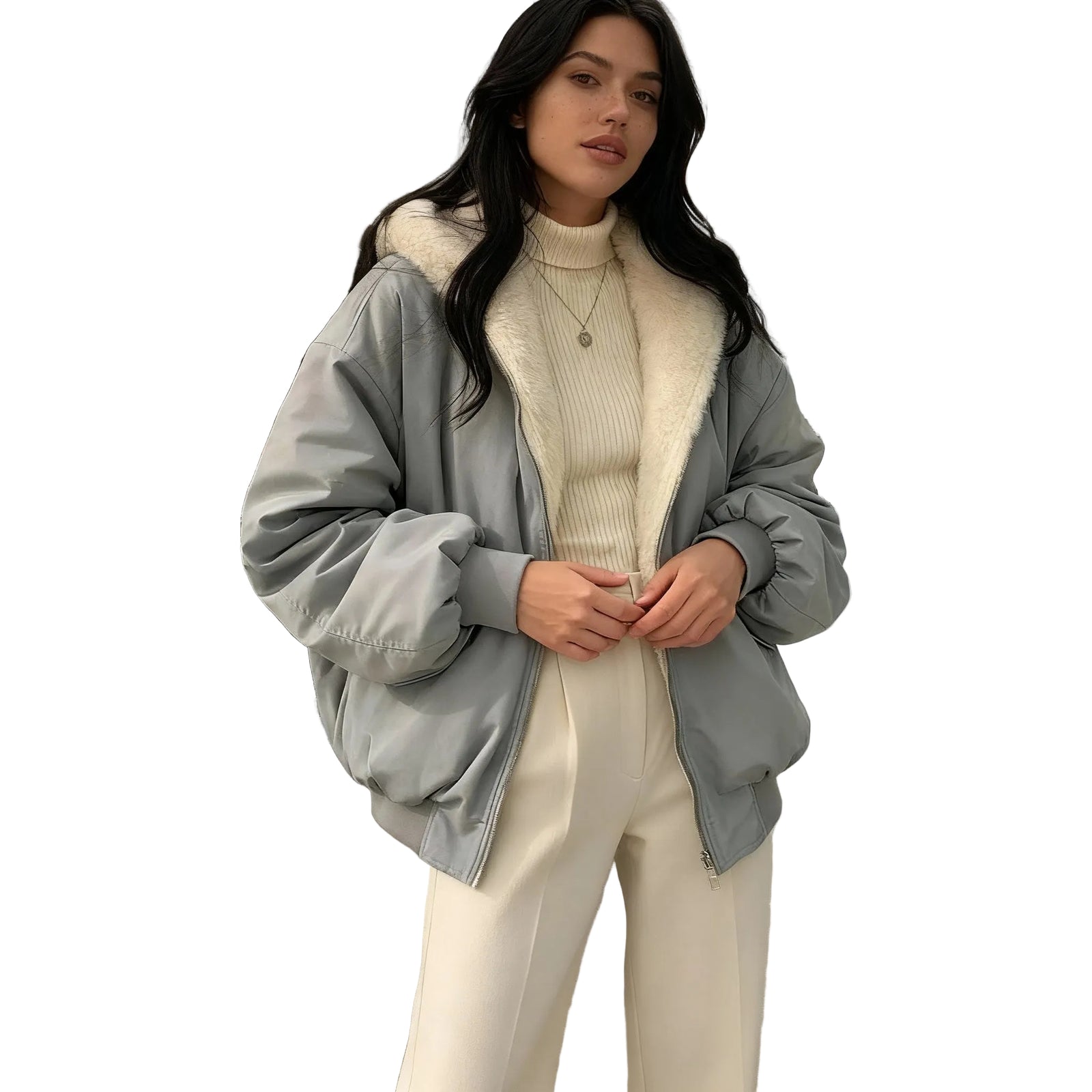 Manteau d'hiver surdimensionné pour femme 0