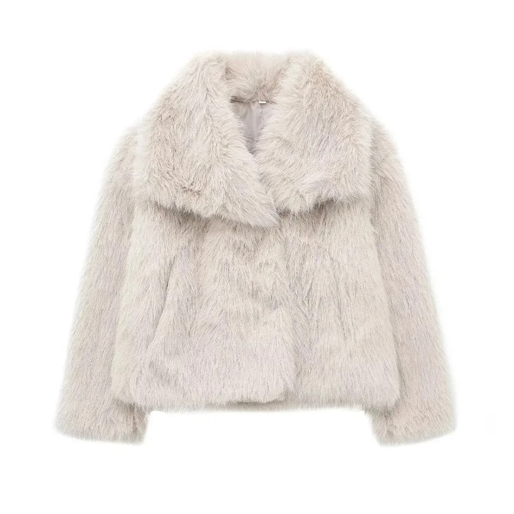 Manteau en Fausse Fourrure pour Femmes Chic 4