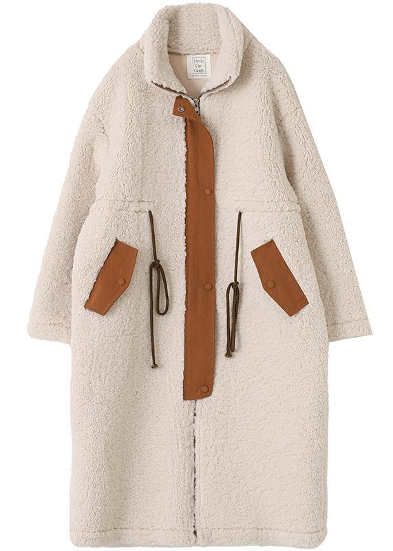Manteau en Laine pour Femmes Grande Taille à Col Montant 4