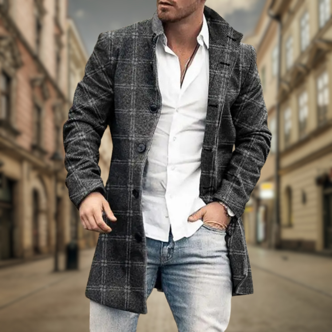 Manteau pour hommes ajusté au style urbain 1