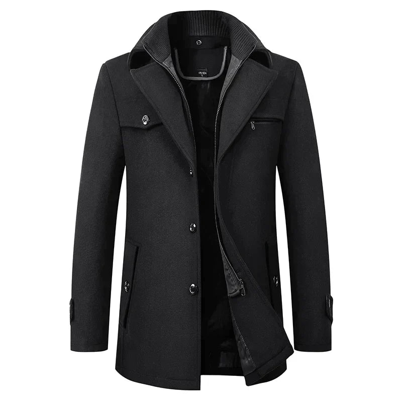 Manteau pour hommes avec col montant classique 0