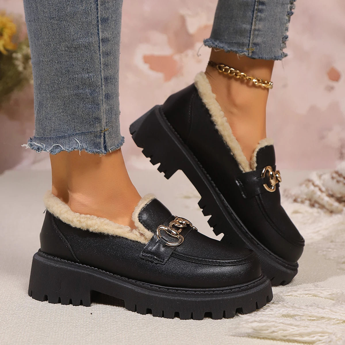 Mocassins Femmes À Plateforme Modernes Antidérapants 5