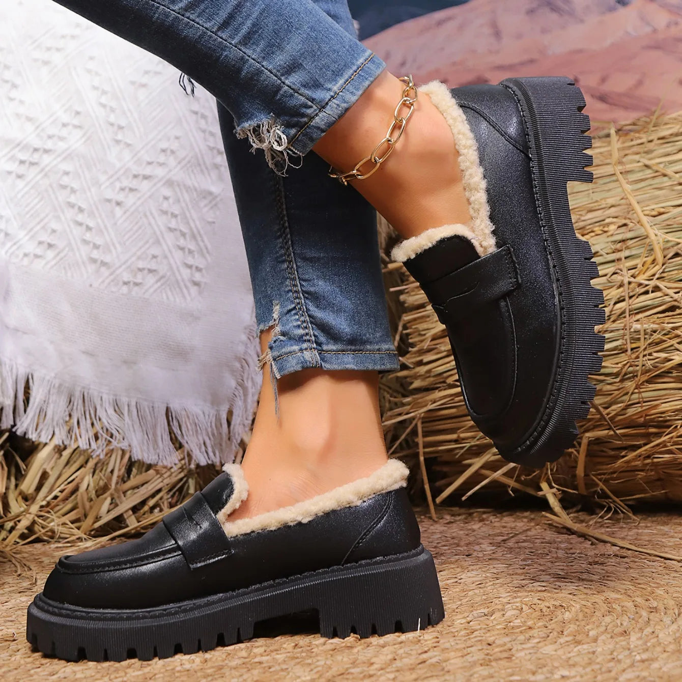 Mocassins Femmes À Plateforme Modernes Antidérapants 6