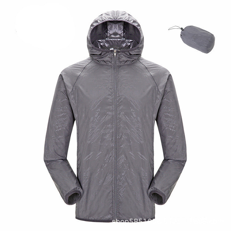 Veste de Randonnée Unisexe Imperméable avec Protection Solaire