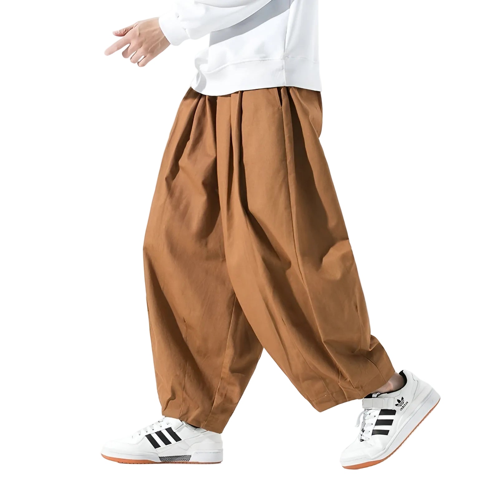 Pantalon Chino Homme Sarouel Ample Décontracté 0