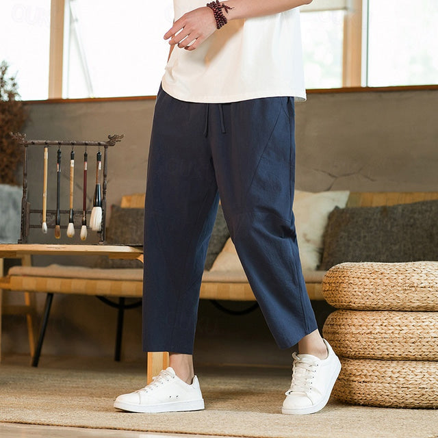 Pantalon Court Fuselé pour Homme Décontracté 5