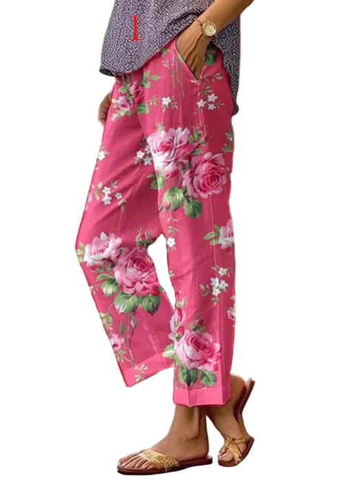 Pantalon Décontracté Imprimé pour Femmes 0