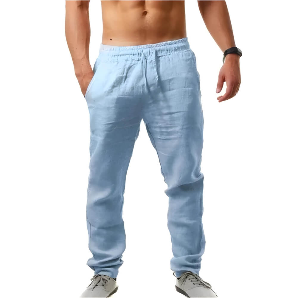 Pantalon Décontracté pour Hommes Style Lin 3