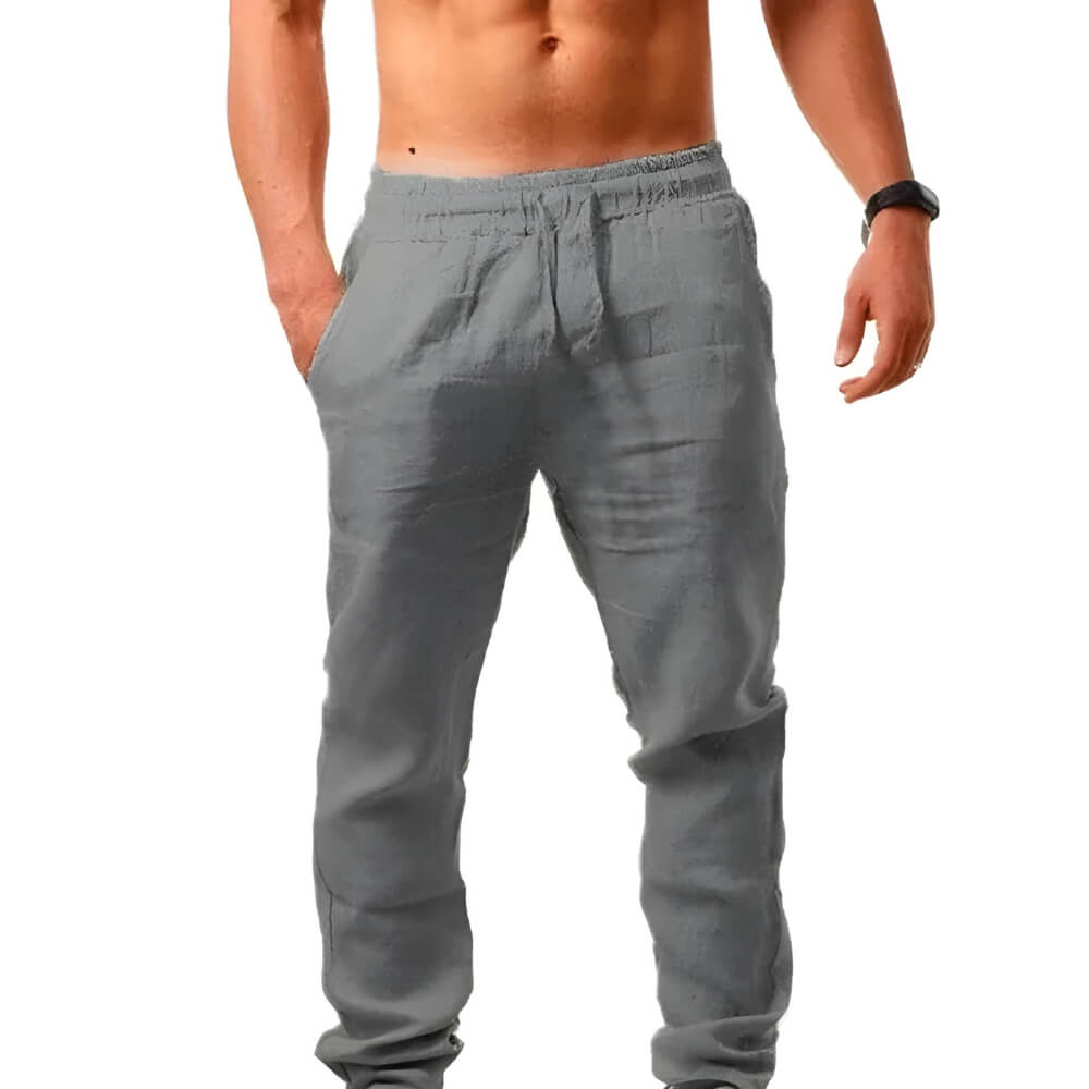 Pantalon Décontracté pour Hommes Style Lin 5