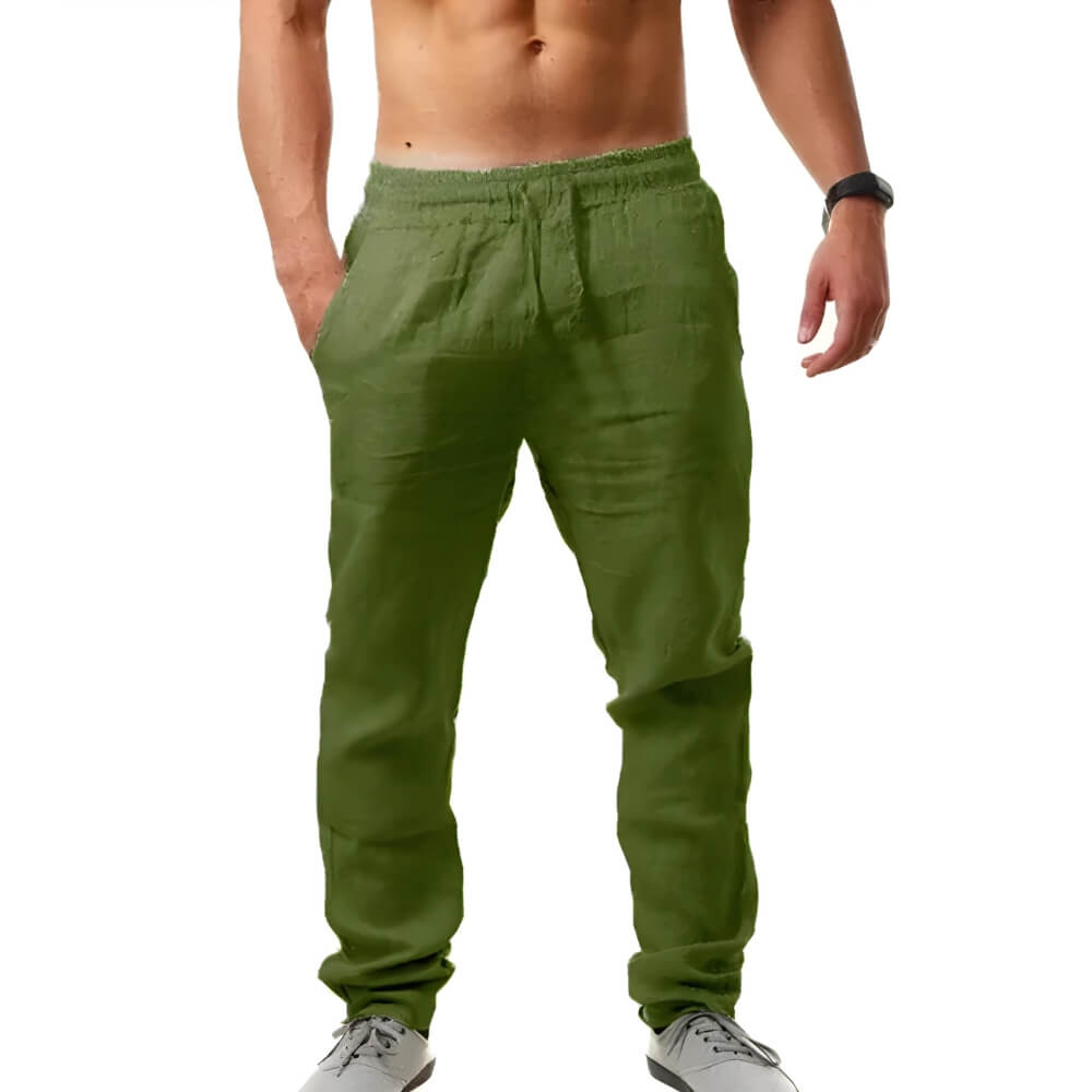 Pantalon Décontracté pour Hommes Style Lin 7