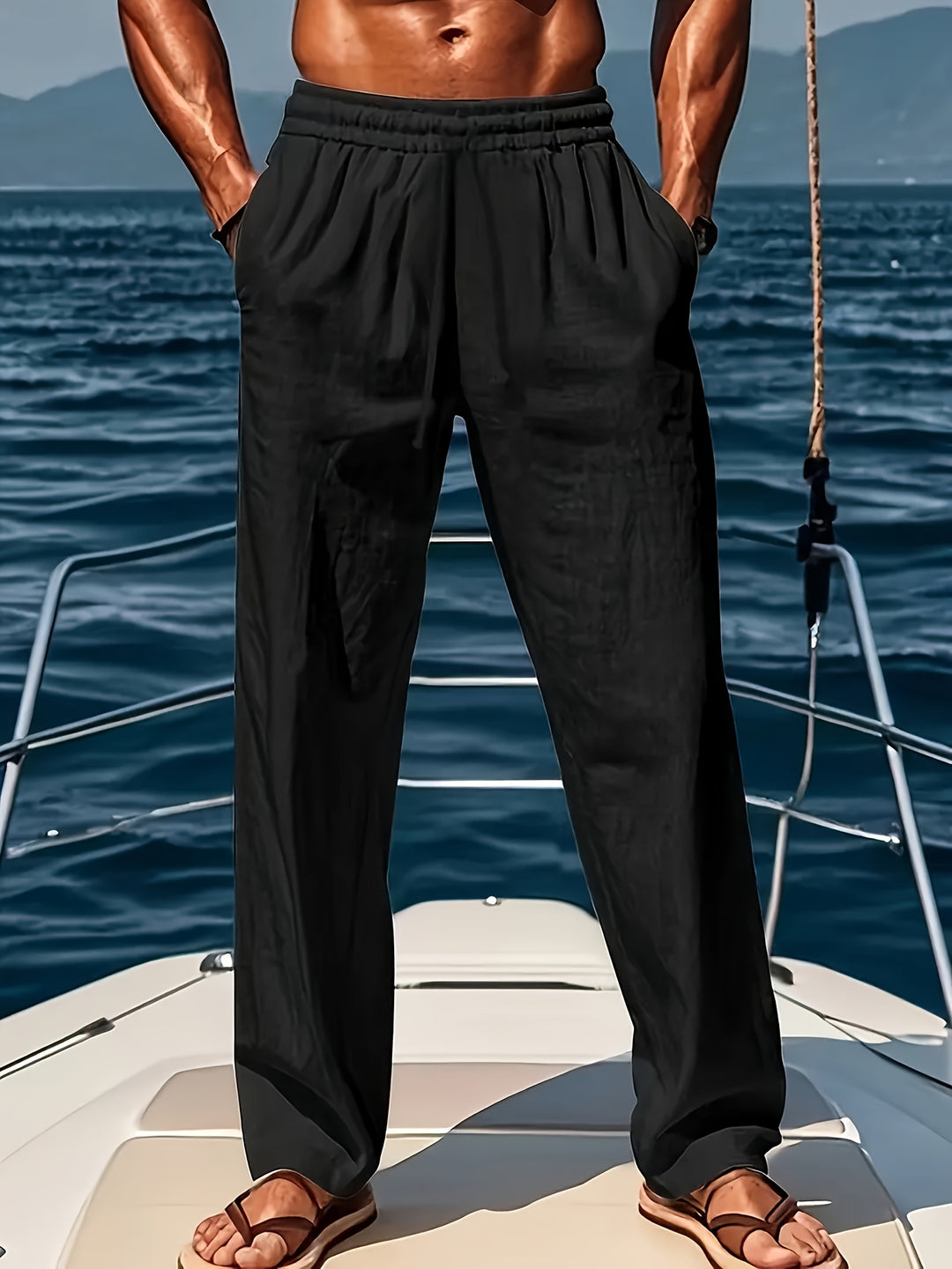 Pantalon Décontracté pour Hommes à Jambe Droite 5