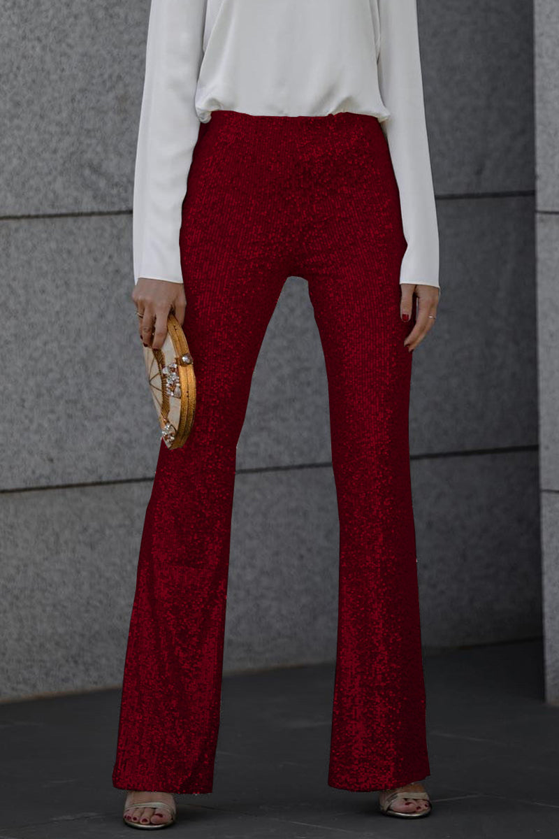 Pantalon Évasé Chic Taille Haute pour Femme 1
