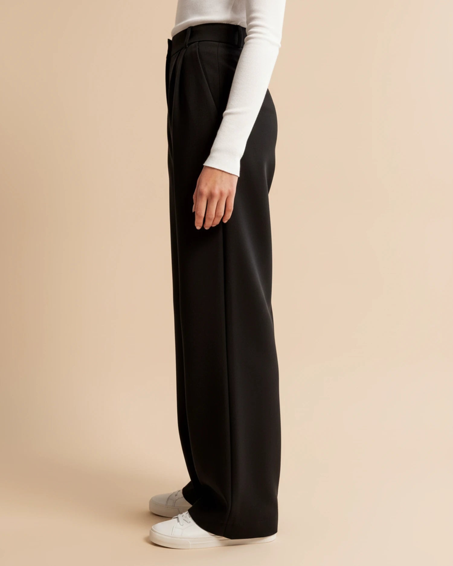 Pantalon Femme Plissé Taille Haute Ajusté Chic 7