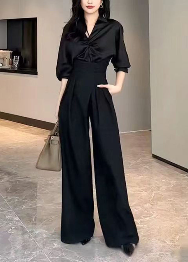 Pantalon Fluide Femme Taille Haute Chic 2