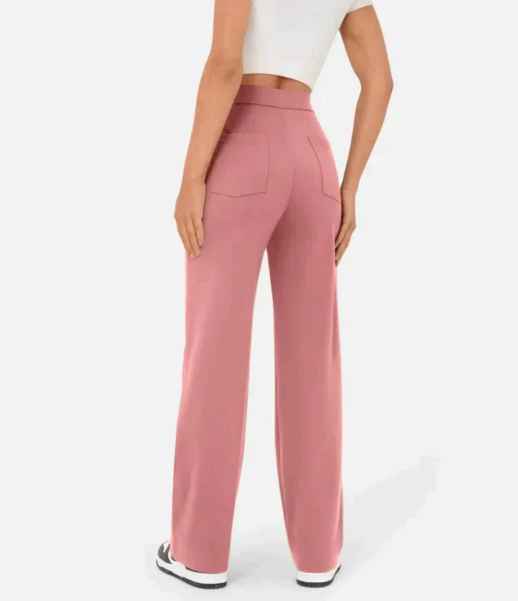 Pantalon Fluide Femme Taille Haute Confortable Moderne 4