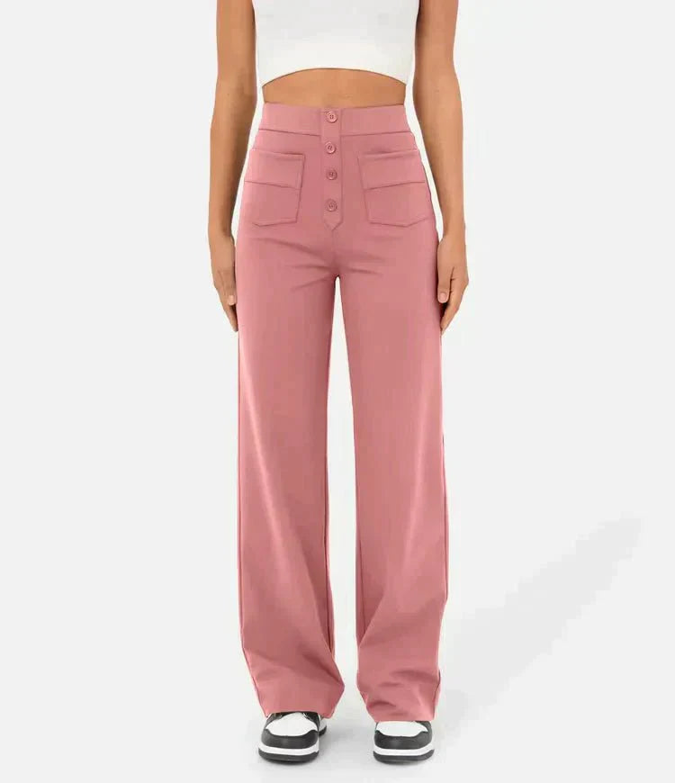 Pantalon Fluide Femme Taille Haute Confortable Moderne 7