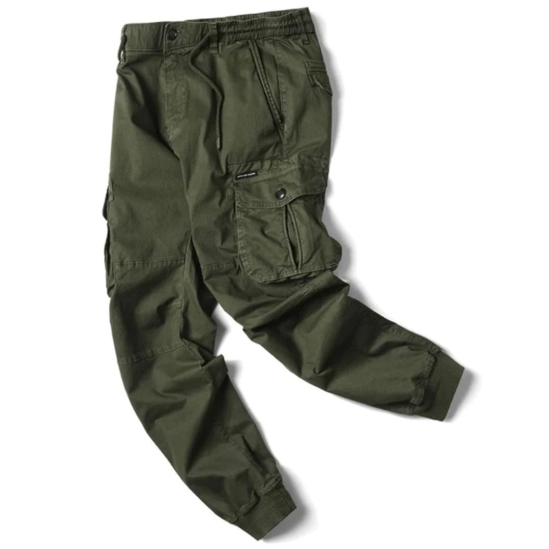 Pantalon Jogging Homme Décontracté avec Taille Élastique et Poches Cargo 8