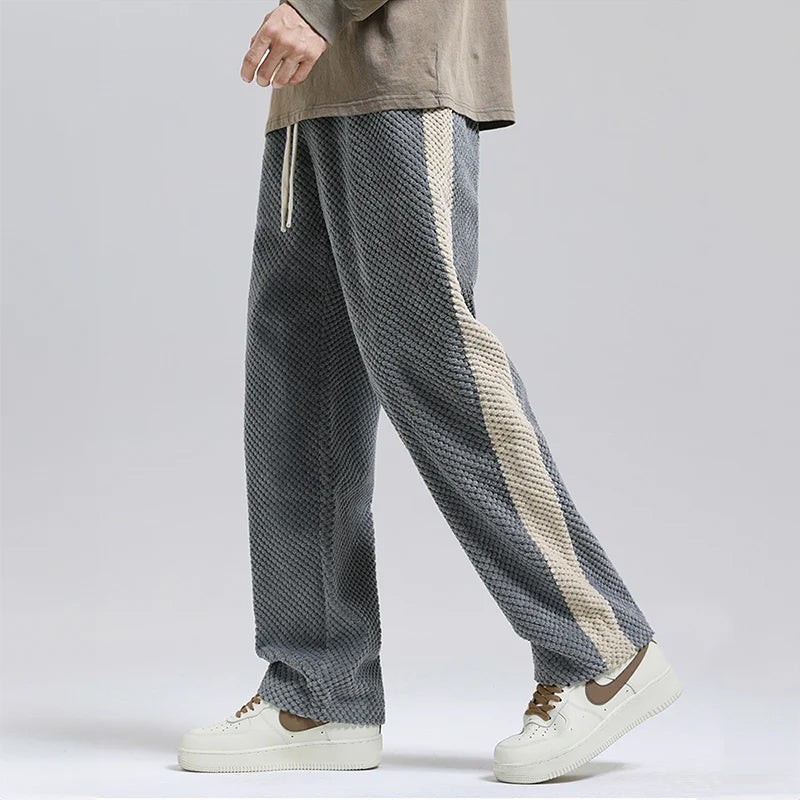 Pantalon Jogging Homme Style Urbain avec Bande Latérale Contrastée 1
