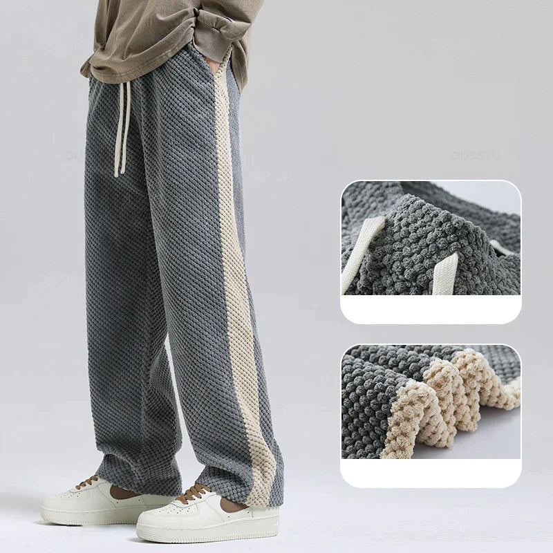 Pantalon Jogging Homme Style Urbain avec Bande Latérale Contrastée 2