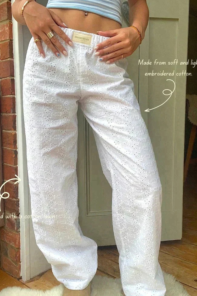 Pantalon ample à rayures pour femme 10
