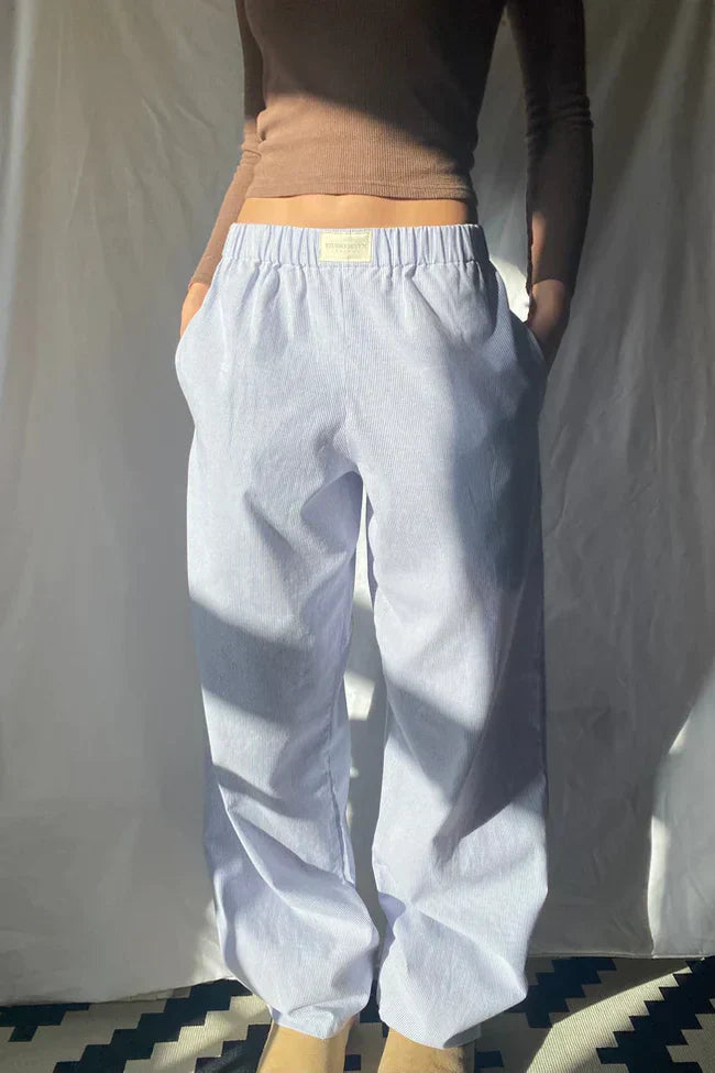 Pantalon ample à rayures pour femme 8