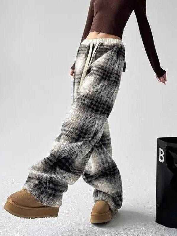 Pantalon de Jogging à Carreaux pour Femme Chic 2
