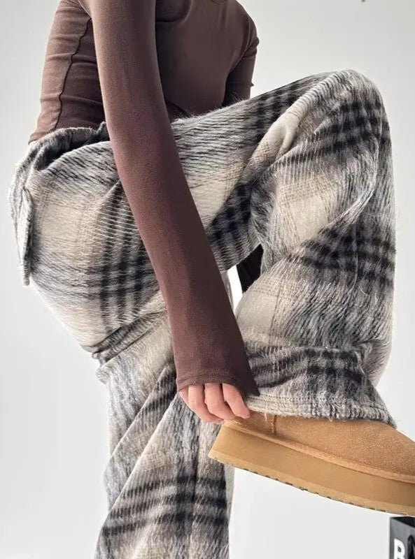Pantalon de Jogging à Carreaux pour Femme Chic 3