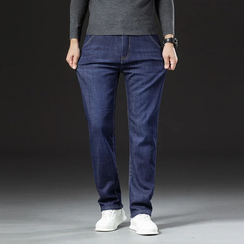 Pantalon droit pour homme en denim d'agneau 3