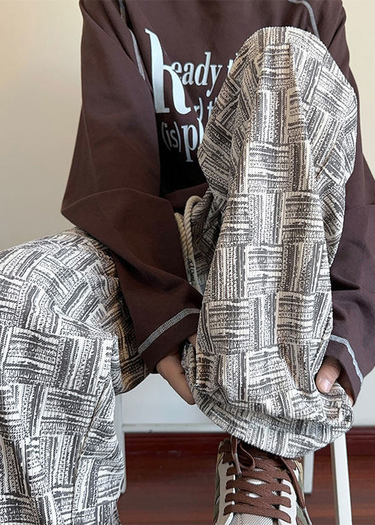 Pantalon homme oversize à carreaux coupe ample 3