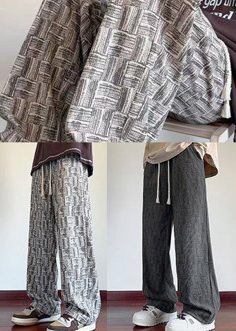 Pantalon homme oversize à carreaux coupe ample 4
