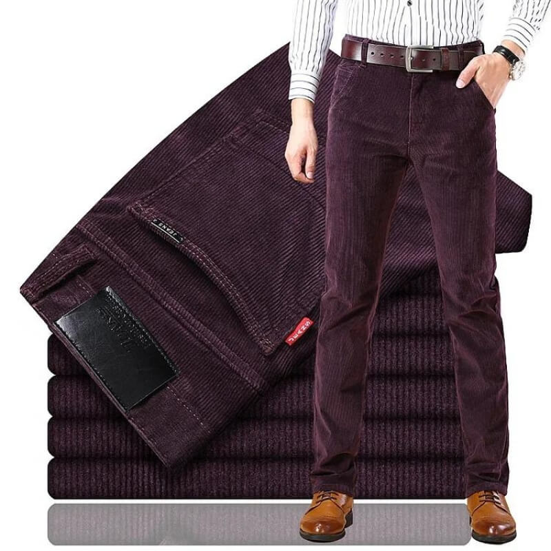 Pantalon pour Homme en Velours Côtelé Chic 5