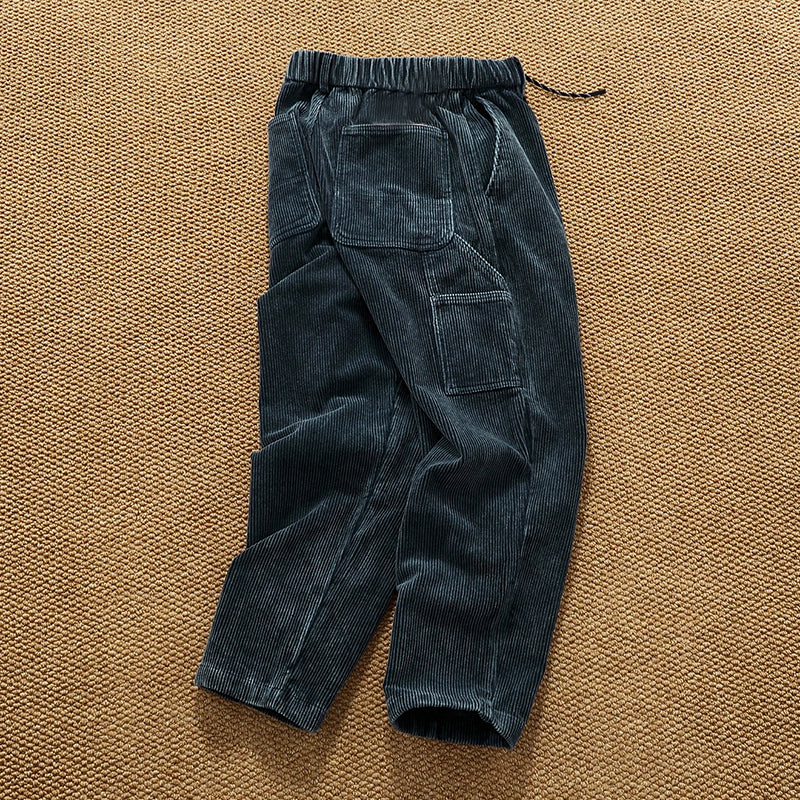 Pantalon pour hommes en velours côtelé décontracté 2