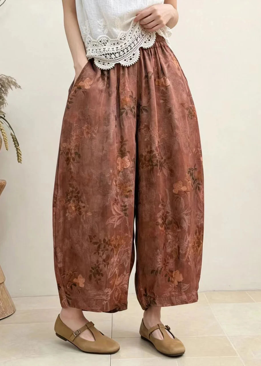 Pantalon sarouel court décontracté pour femme 2