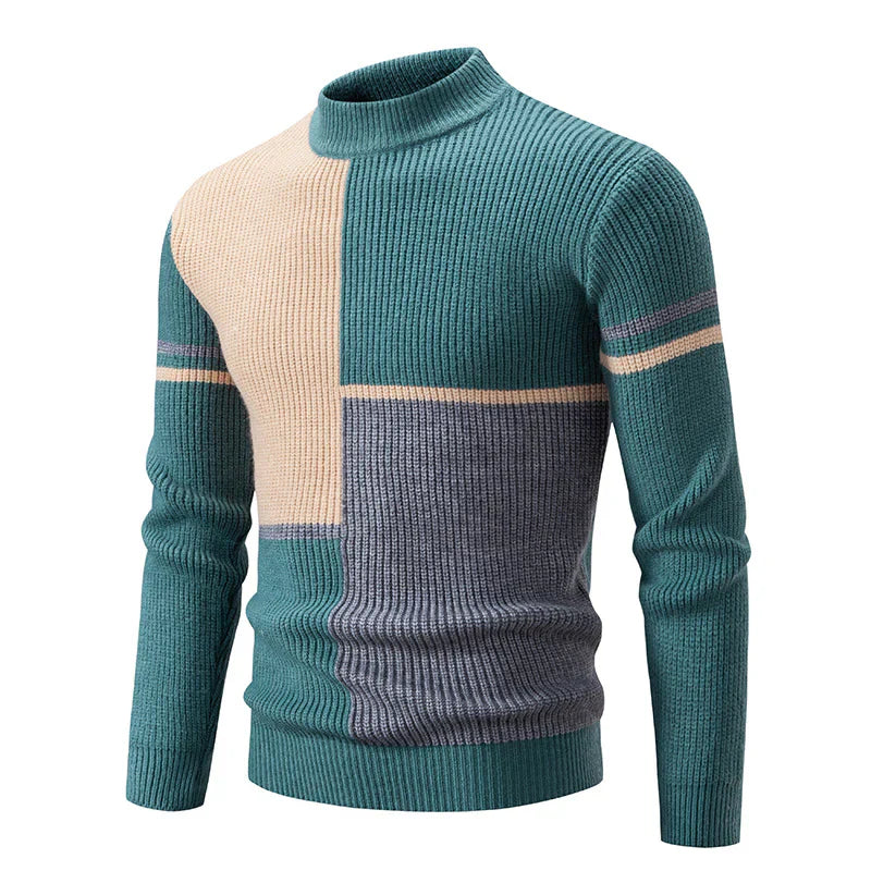 Pull Homme Moderne Color Block Casual 7