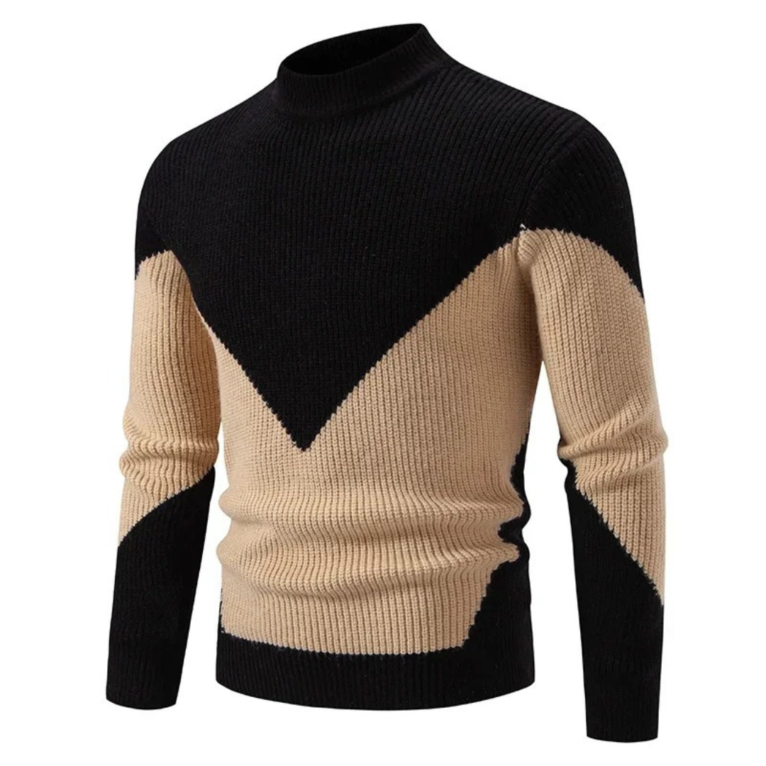 Pull pour hommes à col montant moderne 4