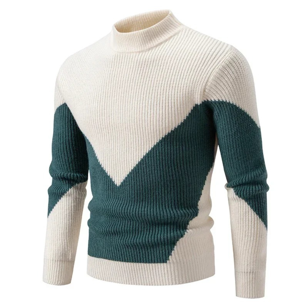 Pull pour hommes à col montant moderne 5