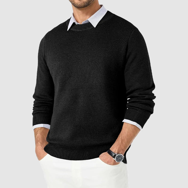 Pull pour hommes à col rond classique 2