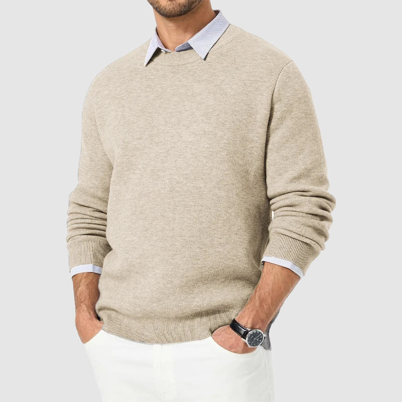 Pull pour hommes à col rond classique 4