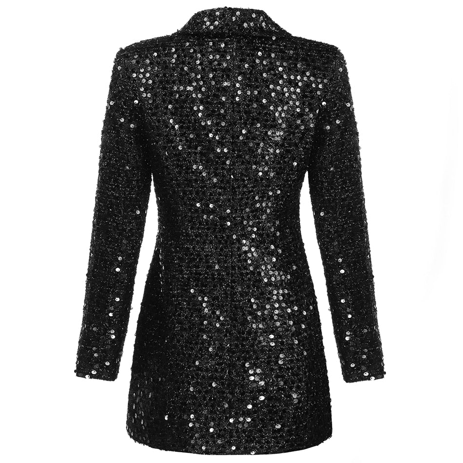 Robe Blazer Scintillante Femme 2