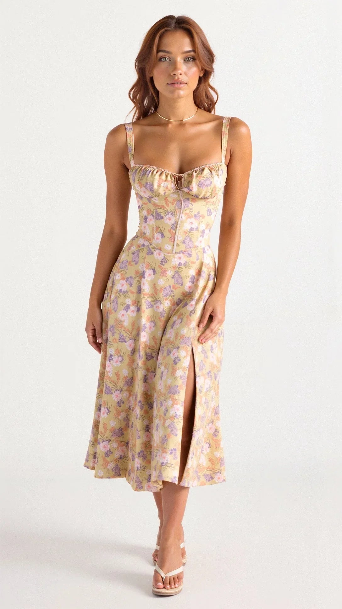 Robe Bustier Florale Femme 3