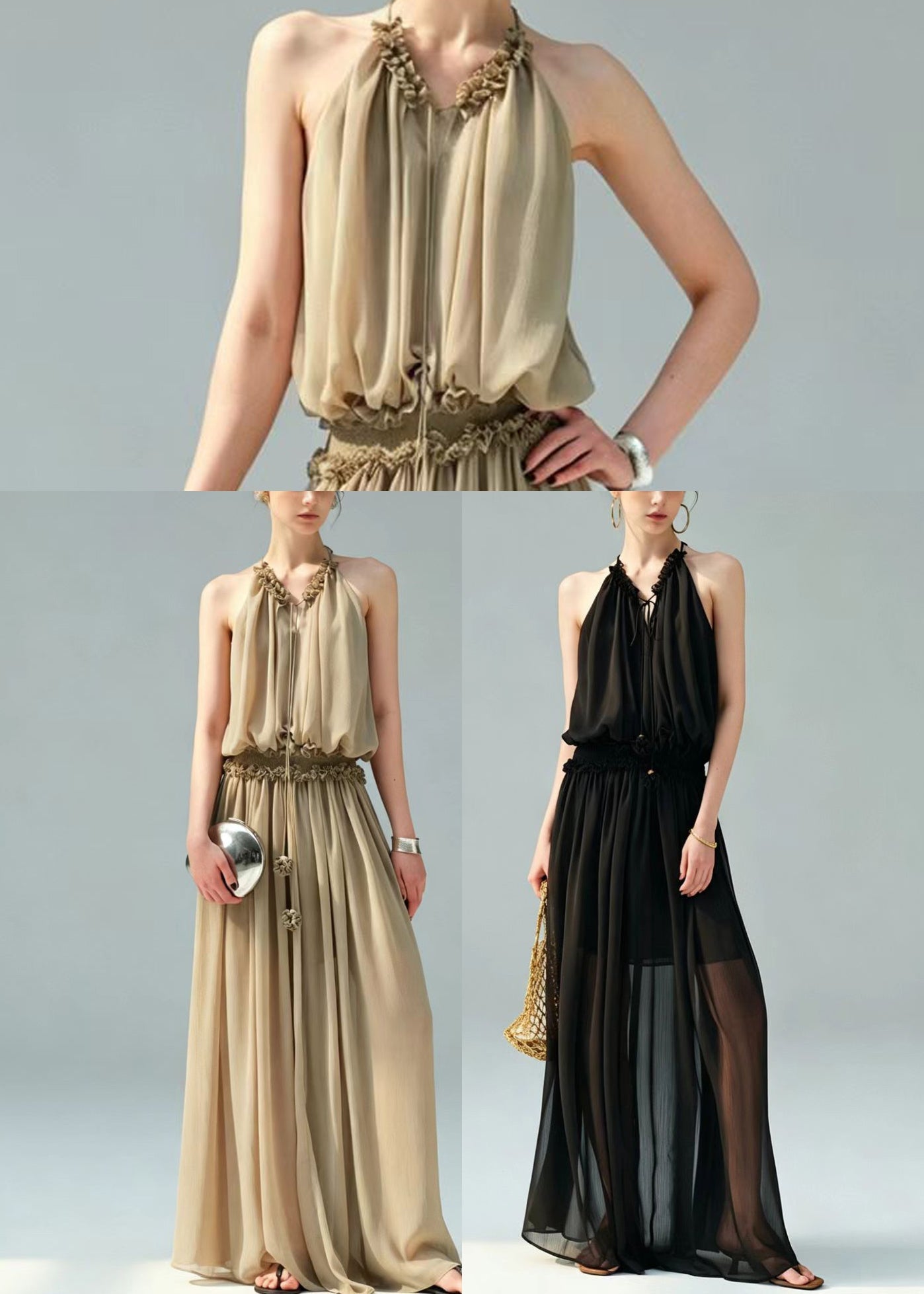 Robe D'été Femme Épaules Dénudées Chic 4