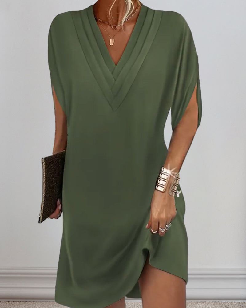 Robe Femme Ample à Manches Fendues 0