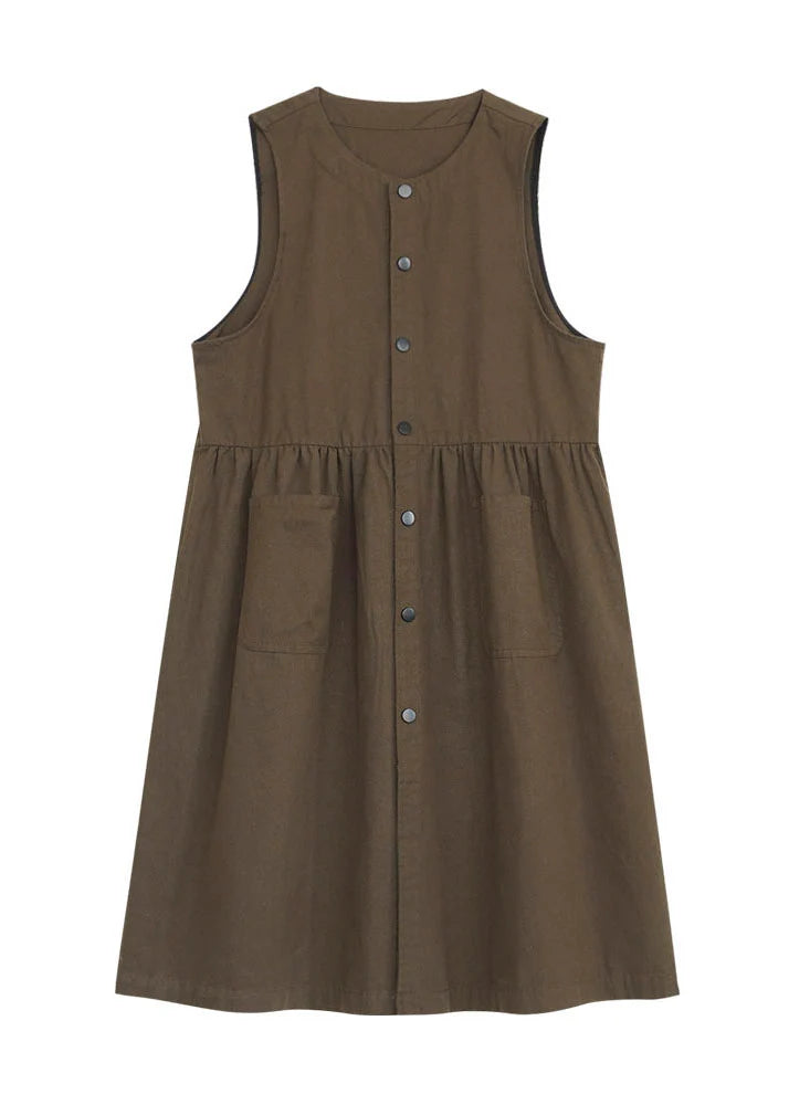 Robe Femme Automne Coupe Ample avec Poches Oversize 4