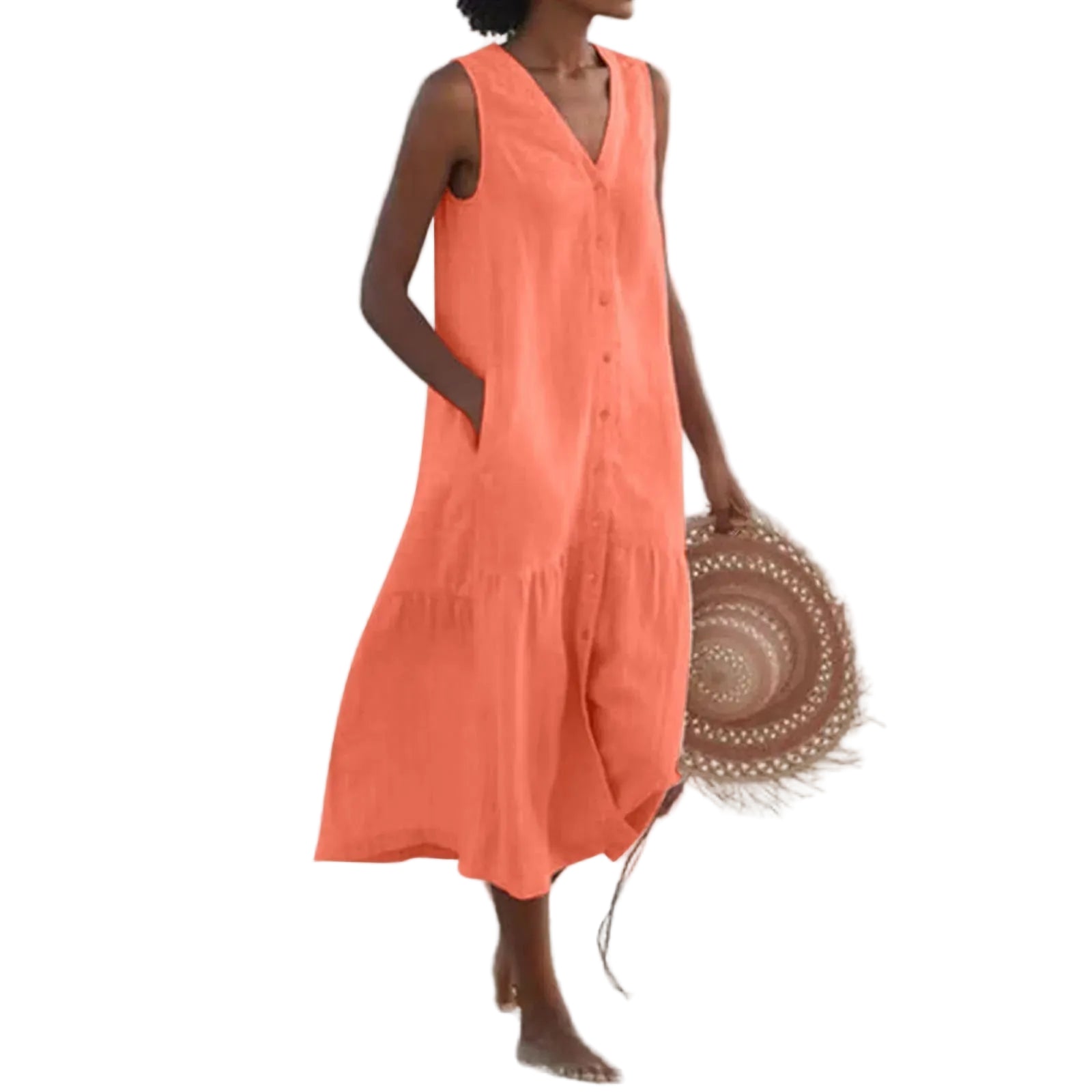 Robe Femme Décolleté en V Élégante 4
