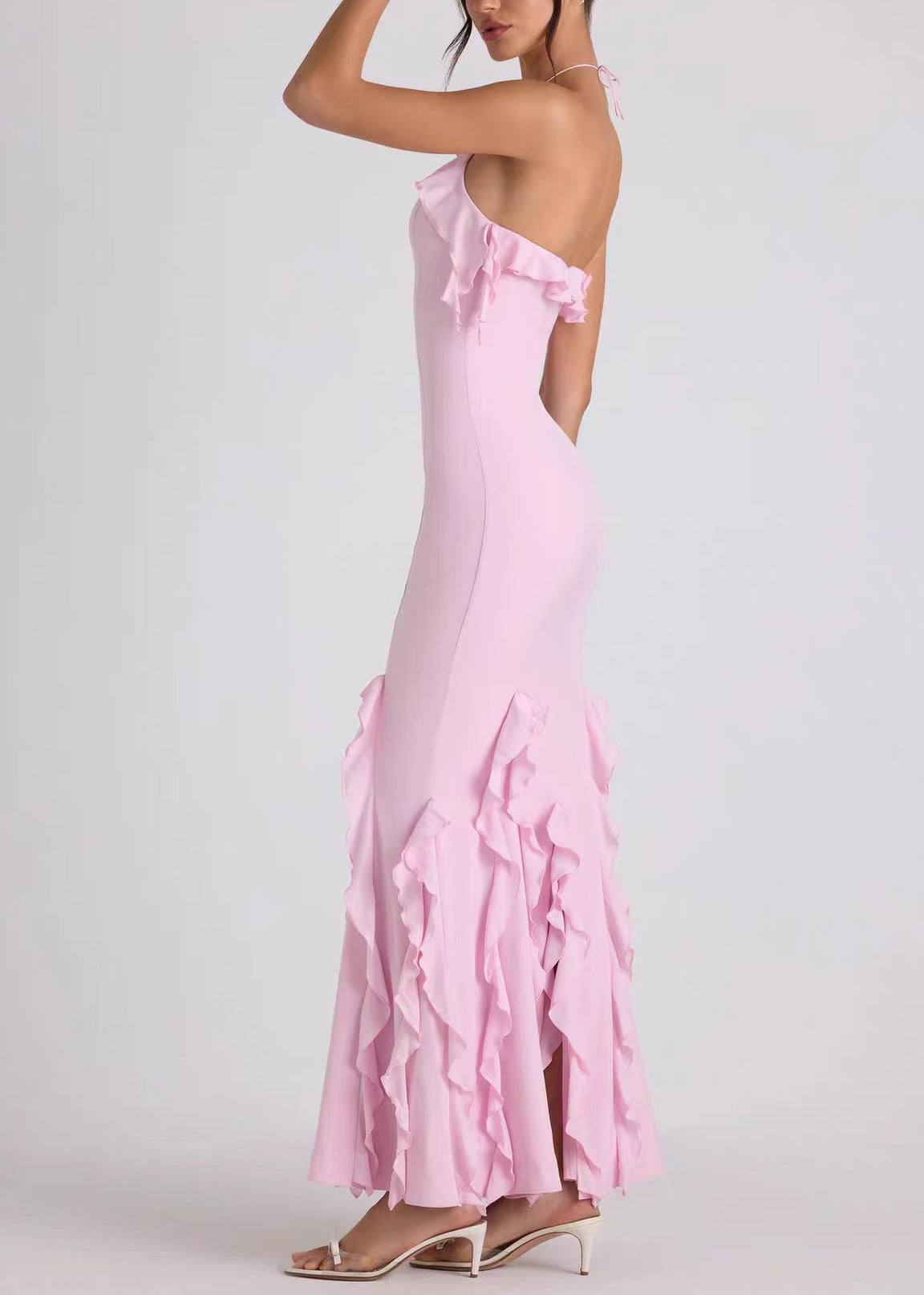 Robe Femme Dos Nu à Volants Estivale Longue 3